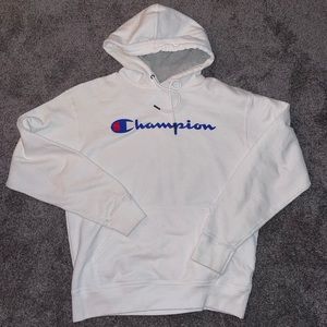 White champion hoodie size medium